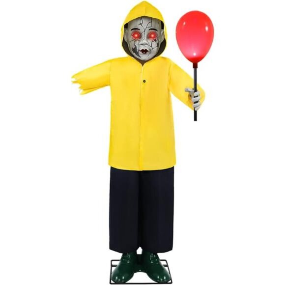 Halloween Animatronics Decorations 4FT Outdoor Scary Life Size Boy Animated - Picture 8 of 8